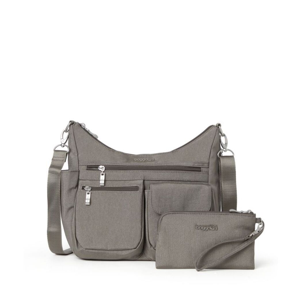 baggallini Women's Modern Everywhere Hobo Crossbody Bag with RFID Wristlet